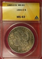 1885-O Morgan Dollar ANACS MS63
