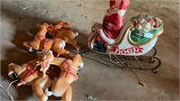 4 REINDEER AND SANTA SLEIGH BLOW MOLD