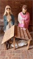 JOESPH, MARY AND BABY JESUS BLOW MOLD 2’ Tall