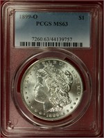 1899-O Morgan Dollar PCGS MS63