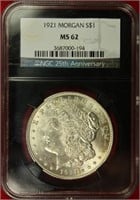 1921 Morgan Dollar NGC MS62