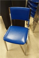 7 Blue Restaurant Style Chairs