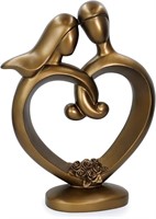 DreamsEden Abstract Couple Heart Sculpture  Bronze