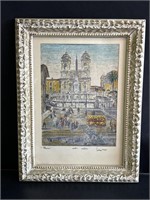 Vintage signed Bela Sziklay painting of the