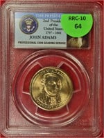 2007-D John Adams Presidential Dollar PCGS MS65