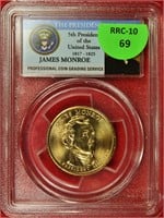 2008-P James Monroe Presidential Dollar PCGS MS66