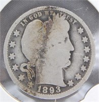 1893-O Liberty Head Quarter.