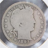 1893-S Liberty Head Quarter.