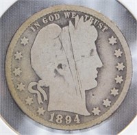 1894-O Liberty Head Quarter.