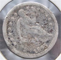 1845 Half Dime.