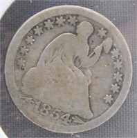 1854 Half Dime.