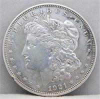 1921-D Morgan Silver Dollar.