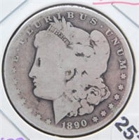 1890-O Morgan Silver Dollar.