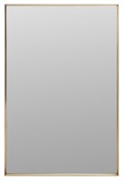 Postmodern Brushed Gilt Metal Mirror