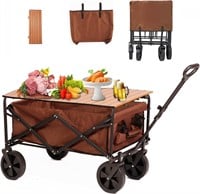 Folding Wagon Garden Cart with Table