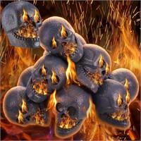 Liliful 32pc Halloween Skull Fire Pit Stones
