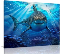 Shark Art Print (1 Framed  16x24inch)