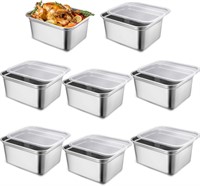 8 Pack Hotel Pan with Lid  6' Deep