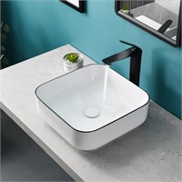Tysun Vessel Sink  15'x15' White Ceramic