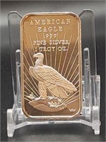 One Troy Oz. .999 Fine Silver Bullion