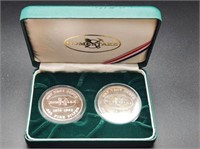 2 - Homestake .999 Silver & Gold  Proof Medallions