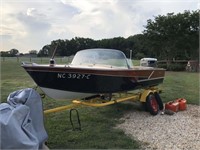 1958 Dixie 16ft boat with trailer