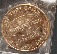 Homestake Gold Mine 1 Troy Oz. .999 Silver Round