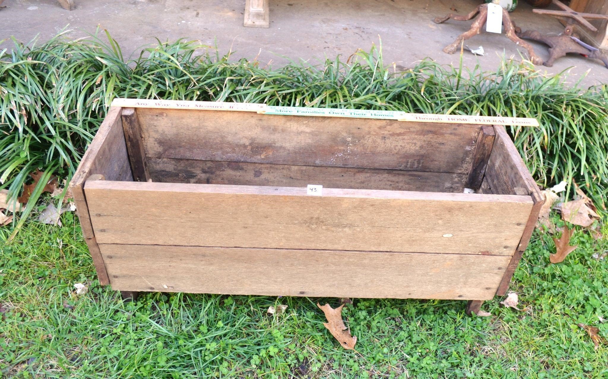 Antique Wooden Planter Box