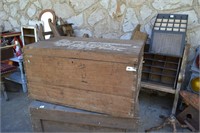 Beautiful Antique Cherry Travel Chest