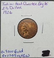 1926 $2.50 Indian Gold Quarter Eagle