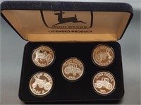 John Deere .999 Fine Silver 5 Coin Collectors Set