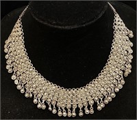 STERLING SILVER FILIGREE COLLAR NECKLACE