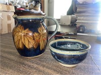 Ceramic pitcher and Bowl set (living room)