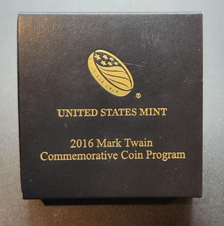 US Mint 2016 Mark Twain Proof Gold $5 Coin