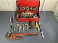 Pipe Wrench, Ratchet, Grinding Wheel