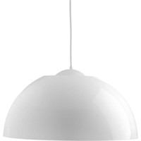 Dome White Modern LED Pendant Light by Progress