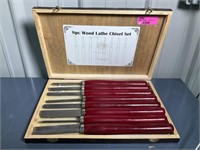 8pc Wood Lathe set in Wooden Case