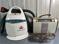 Bissell little green cleaner, vintage radio