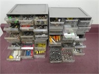 (4) Stackable Plastic Parts Drawers & Contents