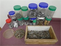 Large Lot Of Nails, Screws, Bolts & Nuts