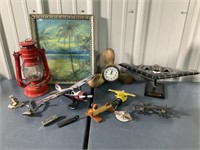Lantern, Airplane, Clock