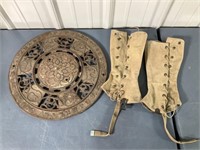 WW1 Military Leggings, Cast Iron Floor Grate