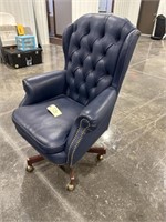 Blue office chair – leather