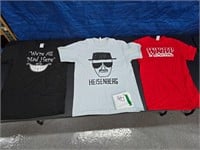 Lot of 3 t-shirts Movies TV Music and more Size M