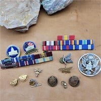 MILITARY BARS, PINS, BUTTONS PLUS