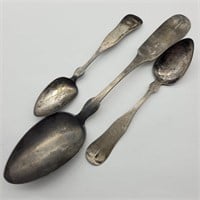 3- COIN SILVER SPOONS