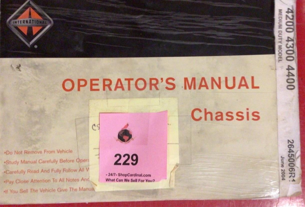Operator's Manual Chassis Medium Duty Model