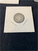 1967 Dime, 1913 V Nickel, 1821 & 1907 V Nickel