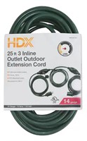 HDX 25 ft. 14/3 3 Outlet Extension Cord
