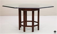 Hammary Glass Top Dining Table